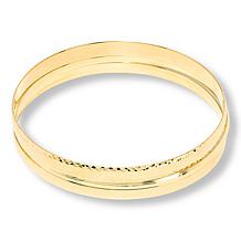 Bellezza Bronze Set of 3 Polished and Diamond-Cut Bangle Bracelets