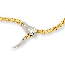Bellezza Bronze Snake Design Byzantine-Link Chain Necklace