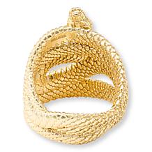 Bellezza Bronze Textured Snake Ring