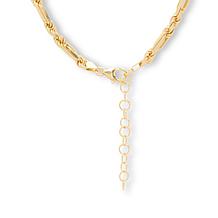 Bellezza Figaro and Rope Chain 18" Necklace