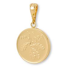 Bellezza Goldtone 20 Lira Coin Polished Enhancer Pendant