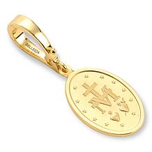 Bellezza Goldtone Bronze Inspirational Enhancer Pendant