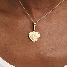 Bellezza Goldtone Bronze Inspirational Enhancer Pendant