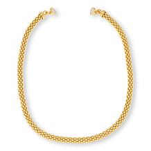 Bellezza Goldtone Popcorn-Chain 18" Necklace