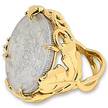 Bellezza Grape Vine 5 Lira Coin Bronze Ring