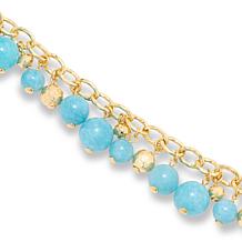Bellezza Hammer Charm Bracelet with Quartzite Beads