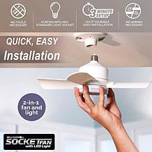 Bell+Howell 5-Speed Socket Ceiling Fan and Light