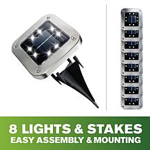 Bell+Howell 8-pack Deluxe Square Solar Disk Lights