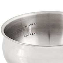 Belly Shape 18/10 Stainless Steel 6.25" Sauce Pan with SS Lid, 1.5qt.