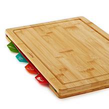 BergHOFF Bamboo 5-piece Cutting Board with 4 Multi-Colored Inserts 