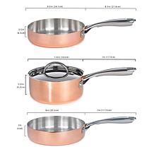 BergHOFF Copper Tri-Ply Polished 6pc Starter Set