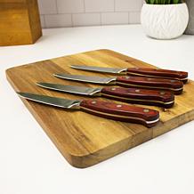 BergHOFF Pakka Wood 12" Stainless Steel Steak Knives, Set of 6