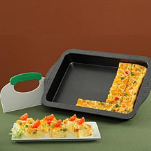 BergHOFF Perfect Slice 3-piece 13"x9" Covered Cake Pan with Tool, Grey