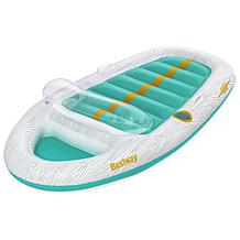 Bestway H2OGO! 7'1" x 46" Vacation Yacht Pool Lounge, White and Green