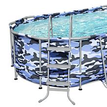 Bestway Steel Pro Max Blue Oval Above-Ground Pool Set