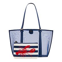 Betsey Johnson Hotter Than Butter Mesh Tote w/Removable Wristlet Pouch