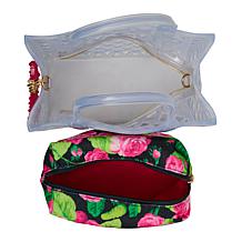 Betsey Johnson Jammin Clear Satchel with Pouch