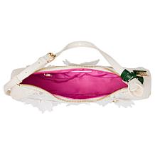 Betsey Johnson Lacey Crochet White Shoulder Bag