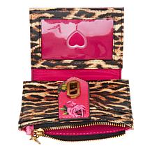 Betsey Johnson Leopard Floral Bifold Wallet