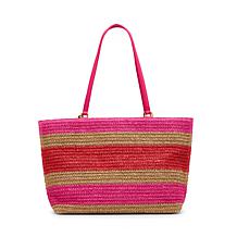 Betsey Johnson Stripe Tease Woven Tote Bag