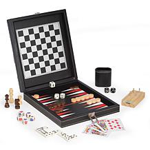 Bey-Berk 5-in-1 Game Set with Black Leatherette Case