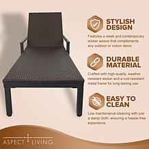 Biscayne 2pc Wicker Chaise - Aspect Living