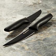 Black 8-Piece Essential 4.25" Steak Knife Set