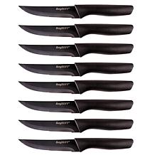 Black 8-Piece Essential 4.25" Steak Knife Set