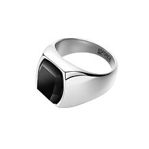 Black Glass Signet Ring