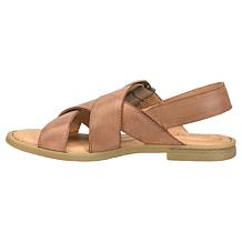 Born Beebe Leather Criss-Cross Buckle Sandal