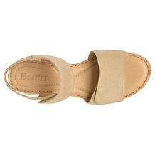 Born Cabanas Suede Sandal with Cork Wedge 