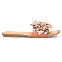 Born Hibiscus Floral-Design Leather Sandal