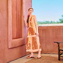 Born Hibiscus Floral-Design Leather Sandal