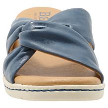 Born Mya Knotted Twist Leather Slide Sandal