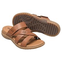 BORN Shawna Leather Adjustable Slide Sandal