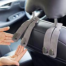 Boundless Dual Suede Headrest Hooks - Set of 4