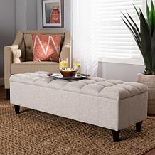 Brette Fabric Upholstered Storage Bench Ottoman