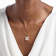 Bright Halo Gold-Plated Lab-Grown Diamond Zodiac Sign Pendant Necklace