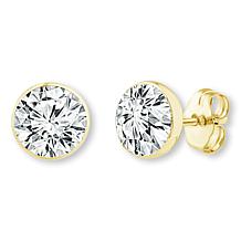 Bright Halo Lab Grown Diamonds 14K 3ctw Bezel-Set Stud Earrings