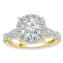 Bright Halo Lab Grown Diamonds 14K Gold 2-1/2ctw Halo Ring