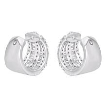 Bright Halo Lab Grown Diamonds 1.50 ctw Mixed Cut Huggie Hoops, Ste...