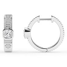 Bright Halo Lab Grown Diamonds 1ctw Cushion Cut Hoop Earrings