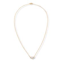 Bright Halo Lab Grown Diamonds 1ctw Three-Stone Drop Necklace