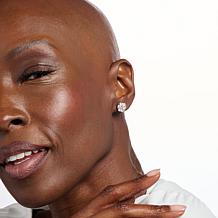 Bright Halo Lab-Grown Diamonds 2ctw Cluster Stud Earrings