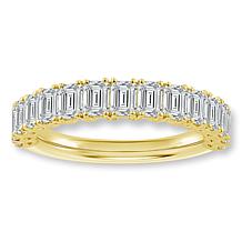 Bright Halo Lab Grown Diamonds 2ctw Emerald-Cut Anniversary Band Ring