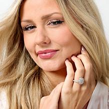 Bright Halo Lab Grown Diamonds 2ctw Oval Halo Cluster Ring