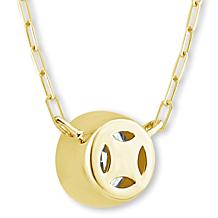 Bright Halo Lab Grown Diamonds 2ctw Round Solitaire Drop Necklace