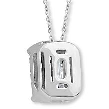 Bright Halo Lab Grown Diamonds 3/4ctw Halo Drop Necklace