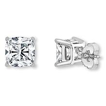 Bright Halo Lab Grown Diamonds 4ctw Cushion-Cut 14K Gold Stud Earrings