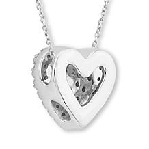 Bright Halo Lab Grown Diamonds .50ctw Pavé Heart Pendant with Chain